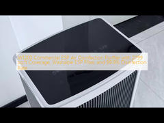 Purificador de desinfecção de ar ESP comercial W1200 com cobertura de 2.799 pés quadrados, filtro ESP lavável e taxa de desinfecção de 99,9%
